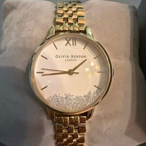 Olivia Burton Wishing Watch 30mm White Face w/ Crystals
